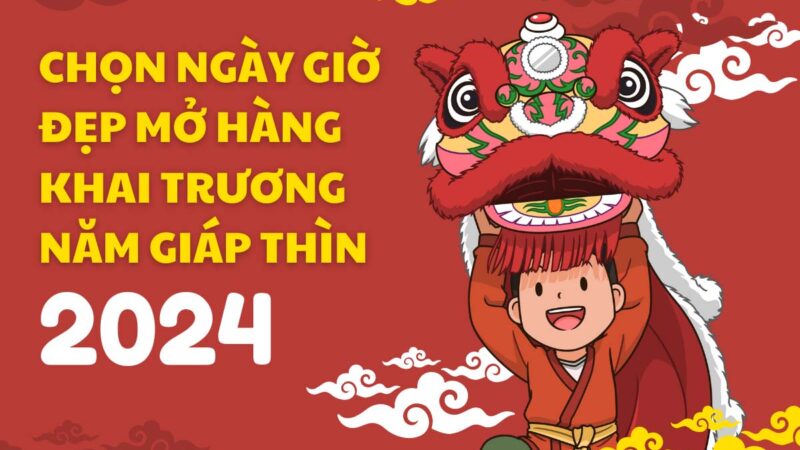 Chọn ngày giờ đẹp mở hàng khai trương năm Giáp Thìn 2024