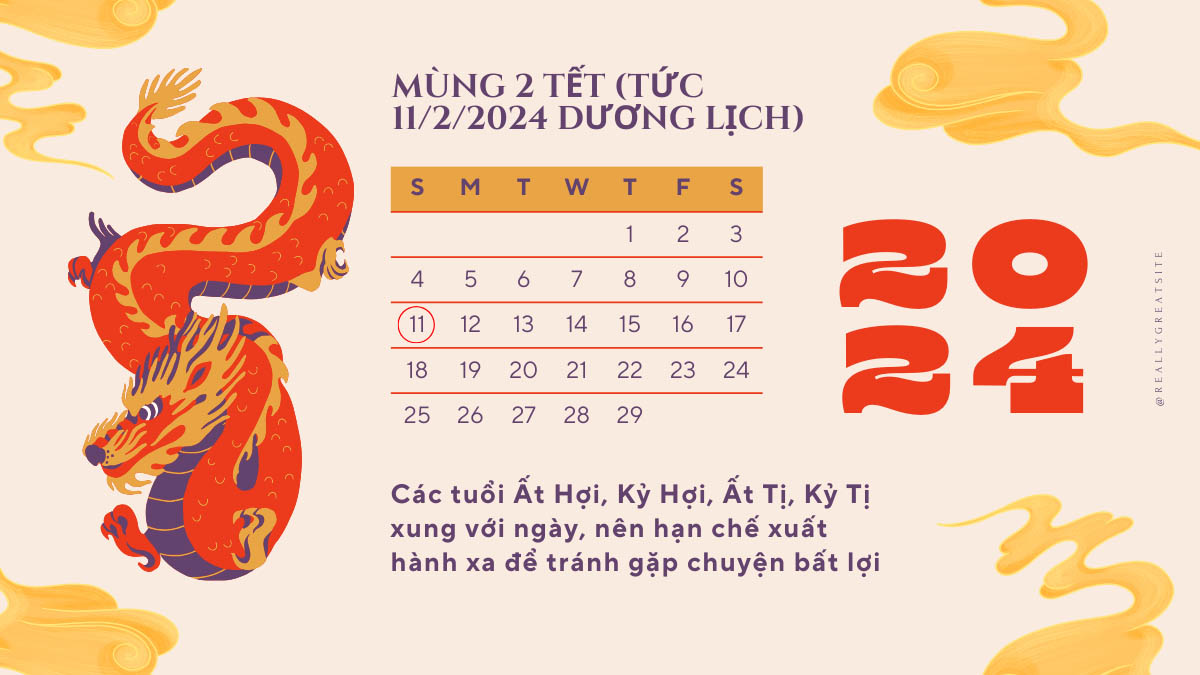 Mùng 2 Tết (tức 11/2/2024 dương lịch)